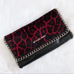 Michael Kors Red Leopard Shoulder Bag/Clutch